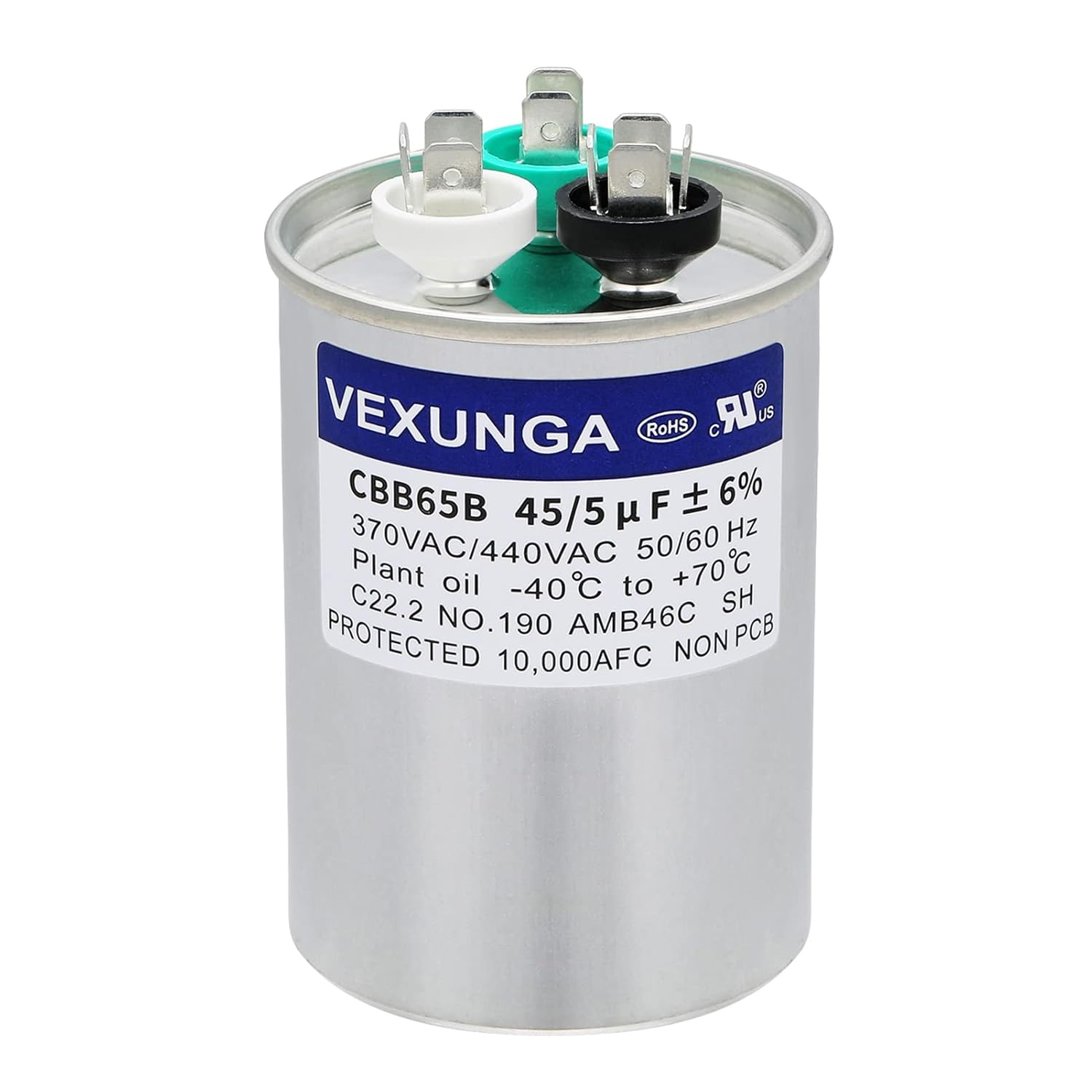 Air Conditioner Capacitors for AC Unit Fan Motor Start or Heat Pump or Condenser Straight Cool