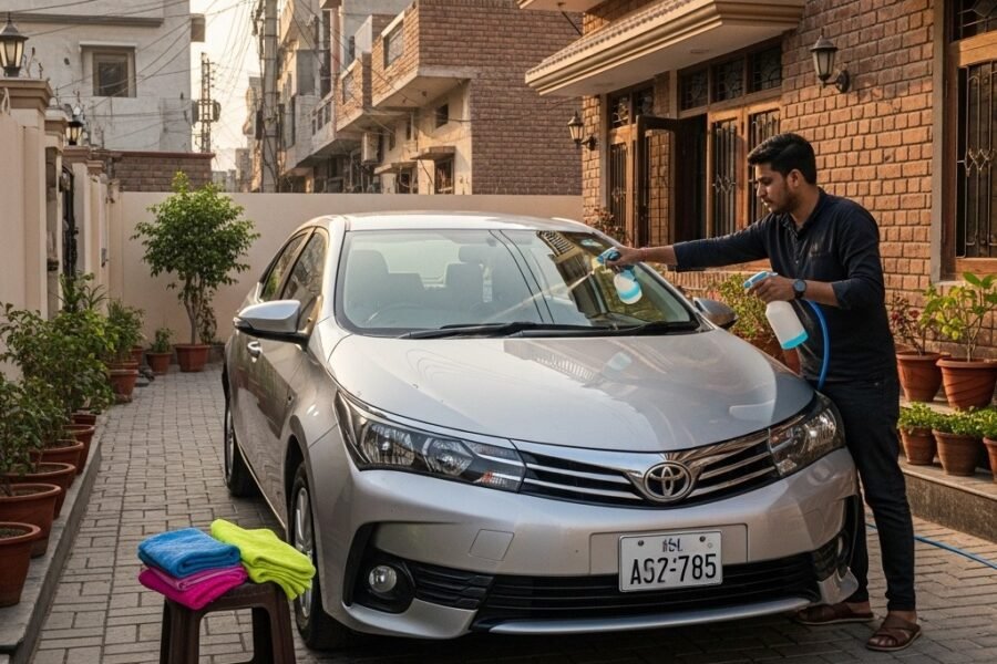 Clean your car with less water. Tips by Bulao.pk